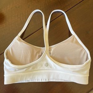 White lulu sports bra